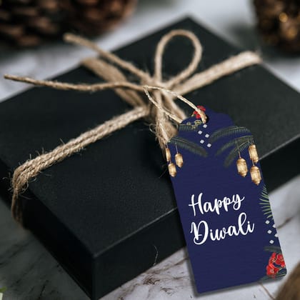 Premium Personalised Gift Tags - Royal Blue - Set of 15-Happy Diwali