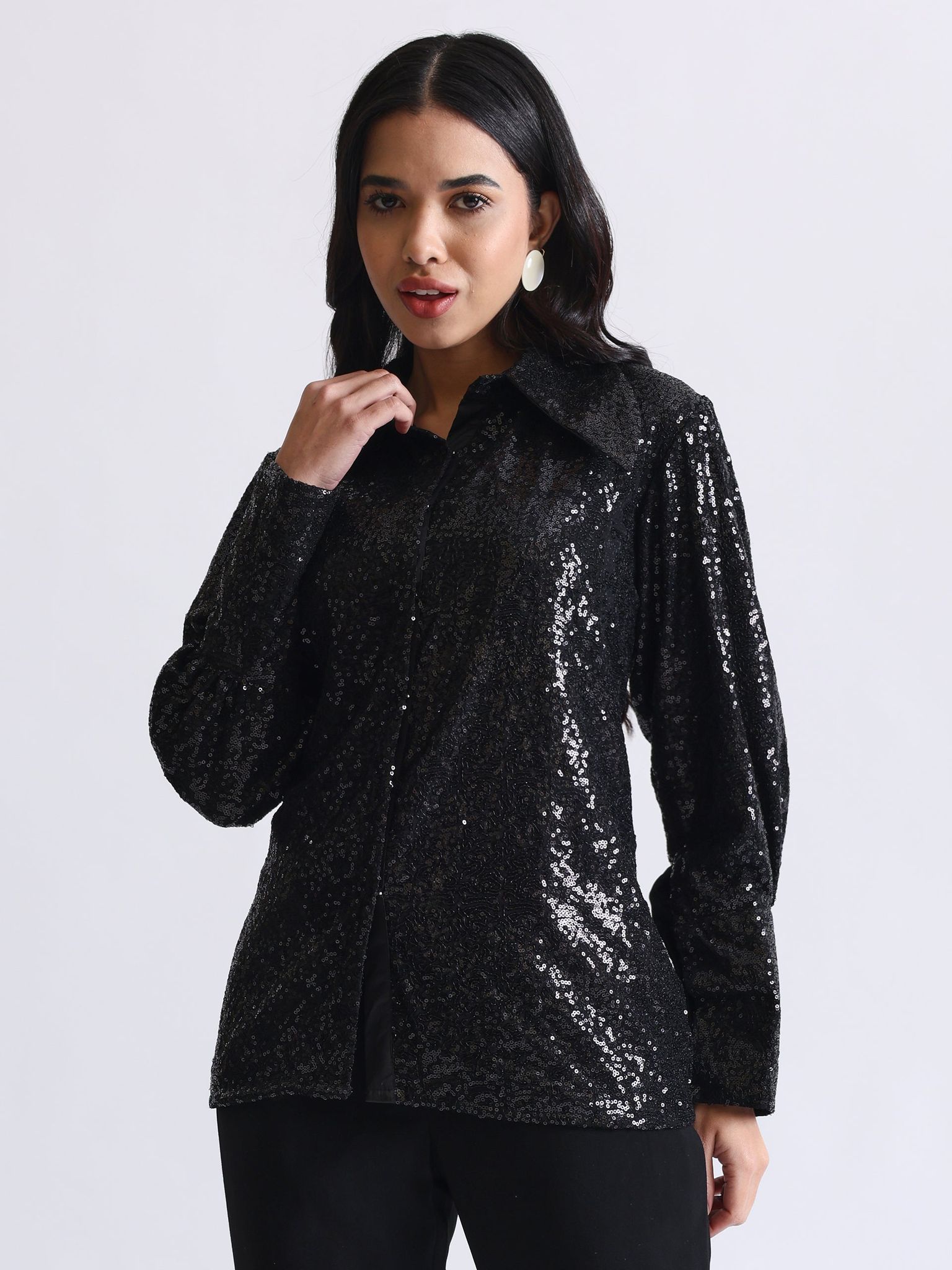 Sequins Shirt-XS