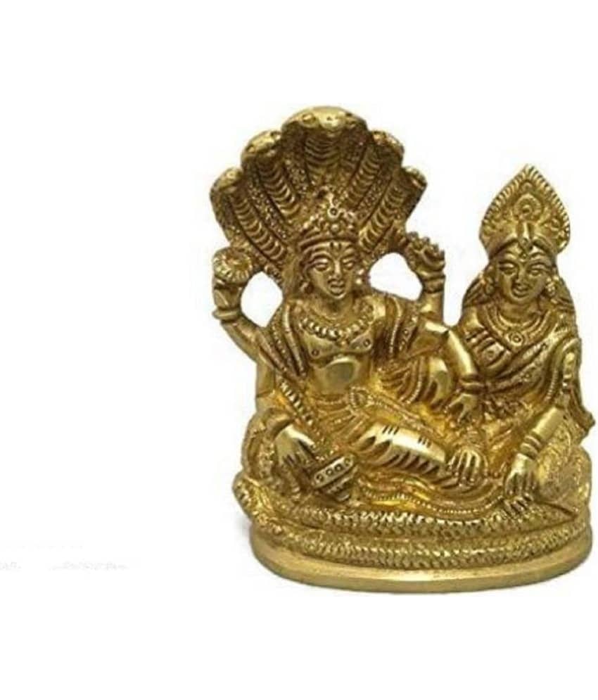 Vishnu Laxmi Idol - Brass 11 cm