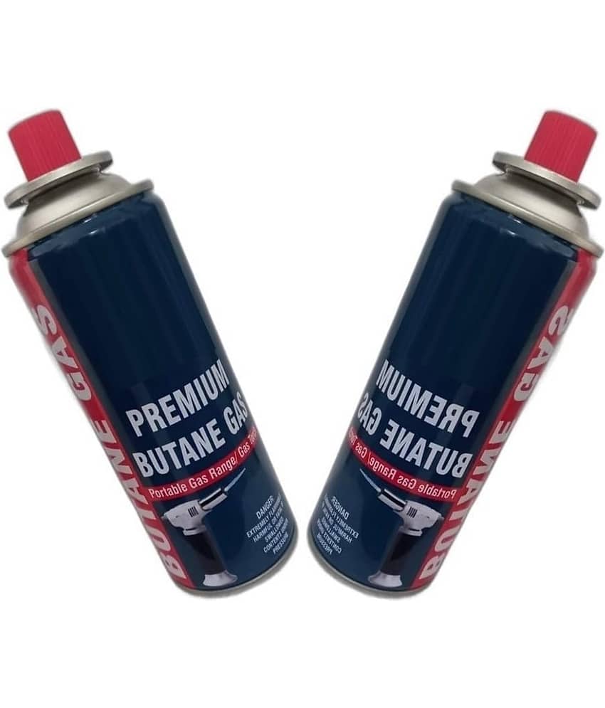 Gadget Deals-pack of 2-225g each Portable High Pressure Gas Canister Can Easy to use Perfect Suitable to Small Stove, Torch and camping