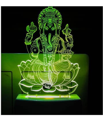 SUPER AJANTA Multicolor Night Lamp ( Pack of 1 )