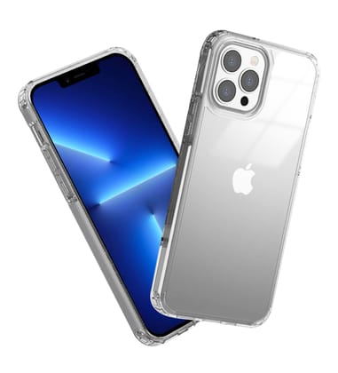 Ice Crystal Series Hybrid Scratch-Resistant Transparent PC Military Grade TPU Case for Apple iPhone 13 Pro, 6.1 inch, Crystal Clear