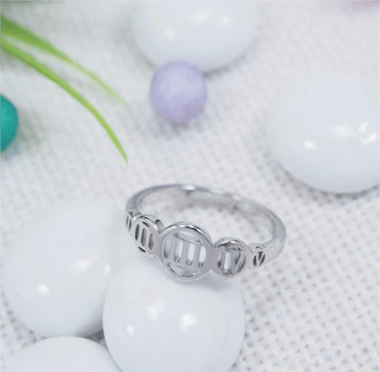 Stainless Steel Silver Plated Roman Numerals Finger Ring Stainless Steel Silver Plated Roman Numerals Finger Ring