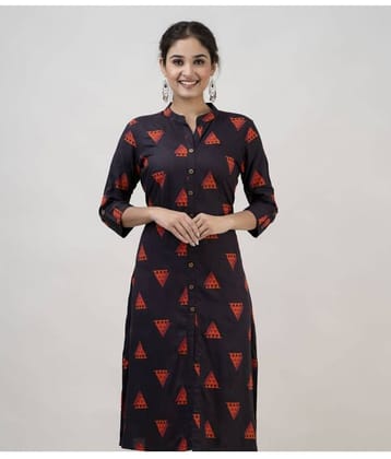 MAUKA - Brown Rayon Women's Front Slit Kurti ( Pack of 1 )