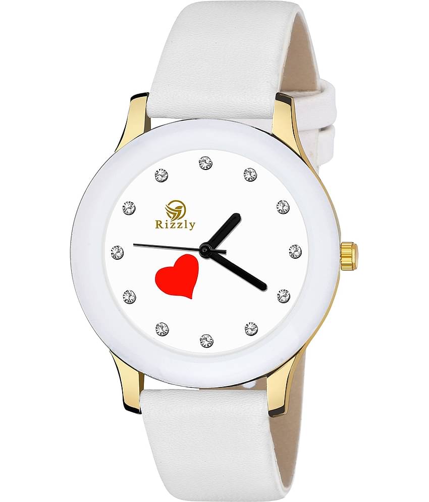 Septem White Leather Analog Men's Watch