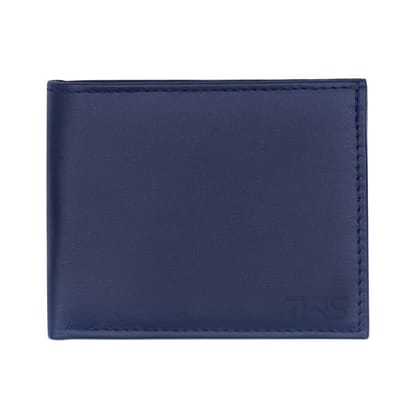 The Wallet Store Solid Leather Wallet For Men - Blue