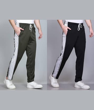HVBK Multicolor Polyester Men's Trackpants ( Pack of 2 )