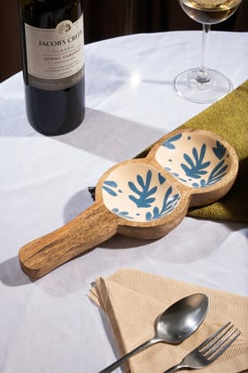 Soft Bloom Infinity Wooden Platter