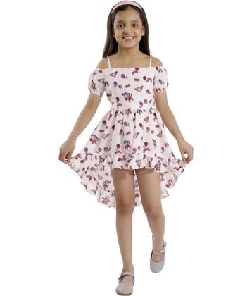 Kids Cave Crepe A-line For Girls ( Pack of 1 , Off White )