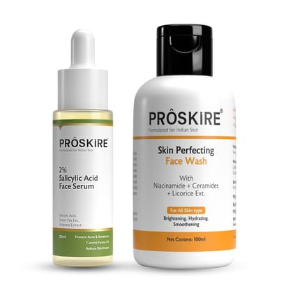 Salicylic Acid Serum with Skin Perfecting Face Wash Combo