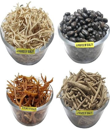 MYGODGIFT Shatavar, Safed Musli, Ashwagandha Kaunch Beej 50 GM EACH 200 gm Pack of 4