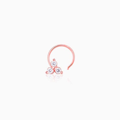 Rose Gold Clover Nose Pin