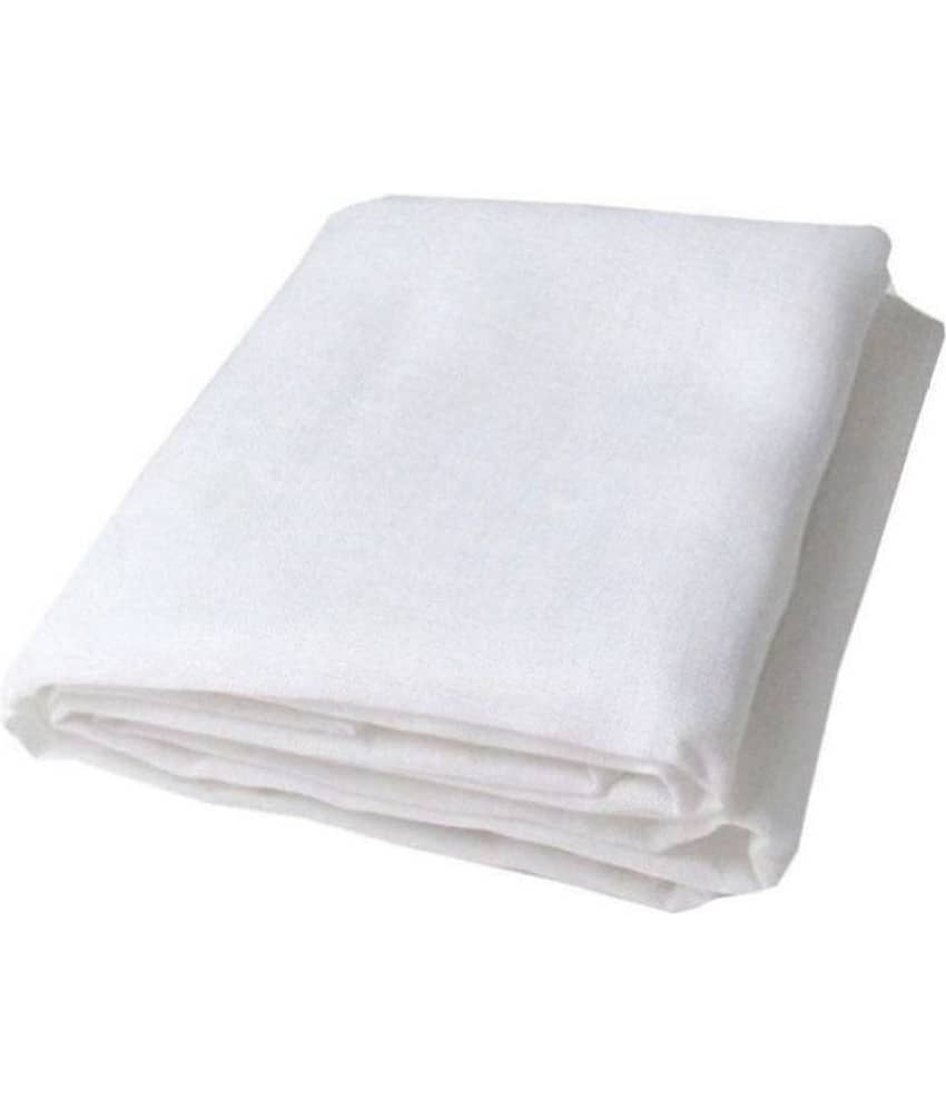 Makhanchor White Linen Unstitched Shirt pc Single