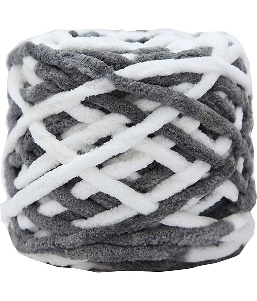PRANSUNITA Super Thick Fluffy Jumbo Polyester Baby Blanket Chenille Yarn for Knitting, Crochet & Home Decor Projects, Afghans, throw pillows, cushions & blankets. -100 GMS – 6mm thickness