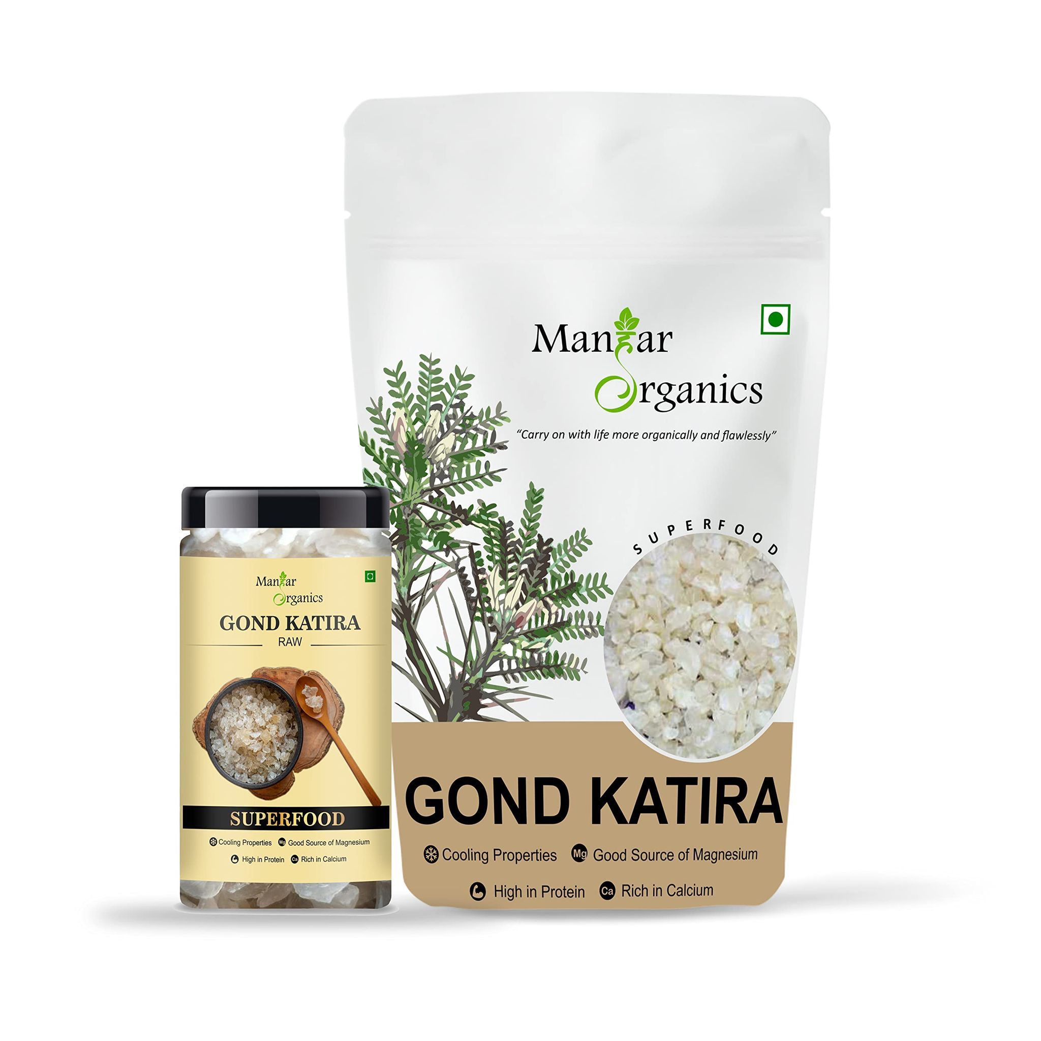 ManHar Organics Gond Katira Pure Organic 1550gm |Tragacanth Gum| Edible Gum (Tasteless, 1550gm)