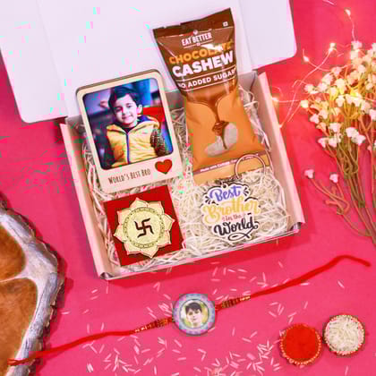 Personalised  Elegant Photo Rakhi Hamper