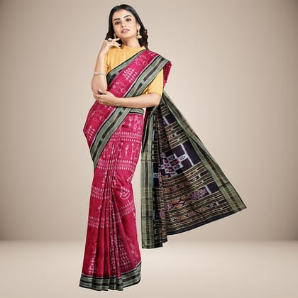 Gorgeous Tribal Motif Khandua Silk Saree