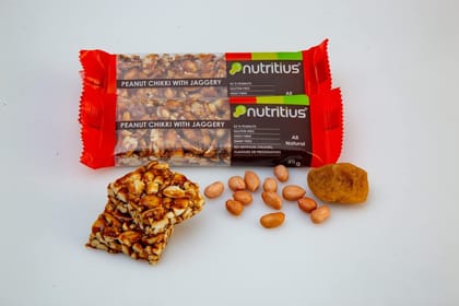 Nutritius Peanut Chikki With Jaggery, 50 gm