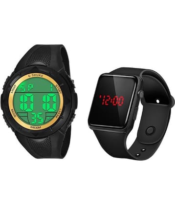 Cosmic - Black PU Digital Womens Watch