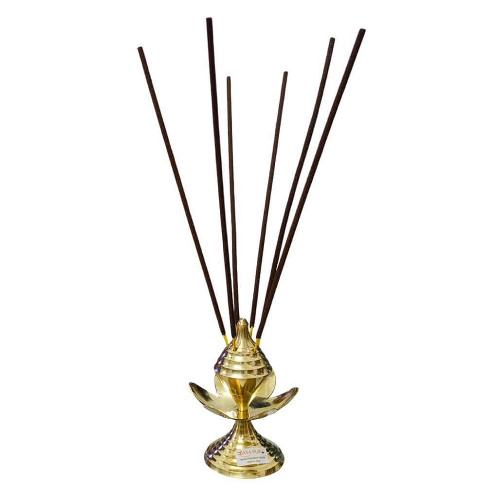 MAYAPURI Brass Agarbatti Stand, Elegant Pital Dhoopdani Incense Holder for Pooja, Home Decor and Gifting (10 cm, Pack of 1) - Pooja Needs | Buy online on ZillyBuy