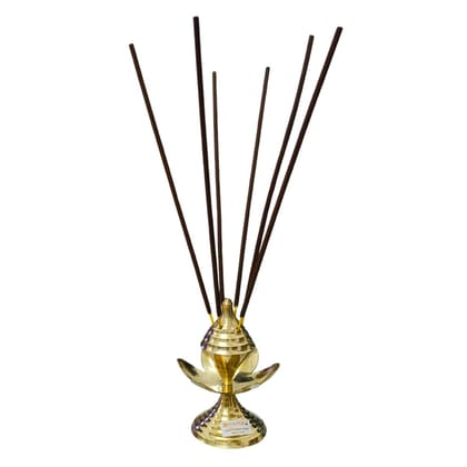 MAYAPURI Brass Agarbatti Stand, Elegant Pital Dhoopdani Incense Holder for Pooja, Home Decor and Gifting (10 cm, Pack of 1)