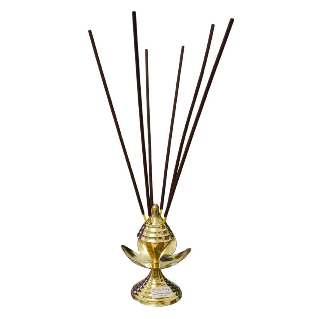 MAYAPURI Brass Agarbatti Stand, Elegant Pital Dhoopdani Incense Holder for Pooja, Home Decor and Gifting (10 cm, Pack of 1)