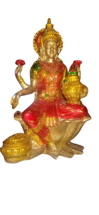 Idol 7-Inch Cold Cast Bronze Lakshmi Ganesha Murti Set of 2 for Home Puja and Gifting.