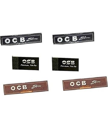 King Size Rolling Paper (2 Brown and 2 Black OCB ) with 2 Rouch Pad(200 Leaves)SG-001