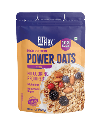 Power Oats | Honey Flavor | No Cooking Required - Ready To Eat | Zero Added Sugar Power Oats | Honey Flavor | No Cooking Required - Ready To Eat | Zero Added Sugar