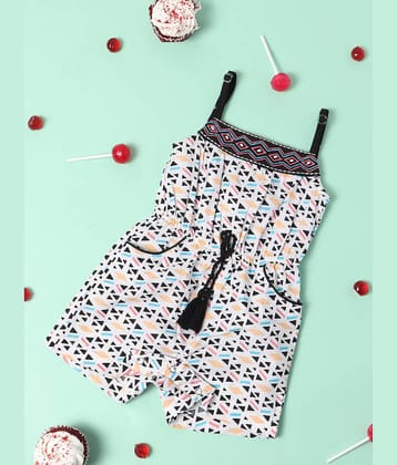 Nauti Nati Pack of 1 Baby Girls Polyester Jumpsuit ( Multicolor )