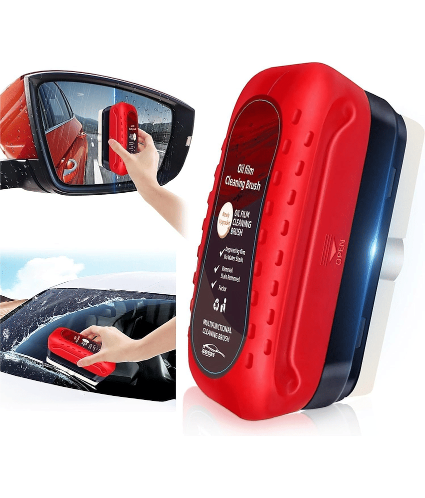 KRAMOX Automotive Oil Film Cleaning Brush, Glass Cleaning Board, Car Glass Oil Film Removal Cleaner, Powerful Windshield Cleaner & Oil Film Remover, Enhance Visual Effect Of Windshield
