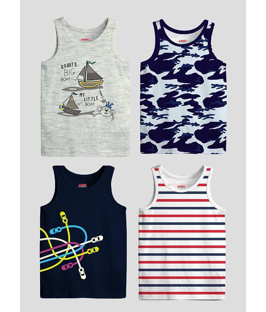 Ariel Pack of 4 Boys Cotton ( Multi Color )