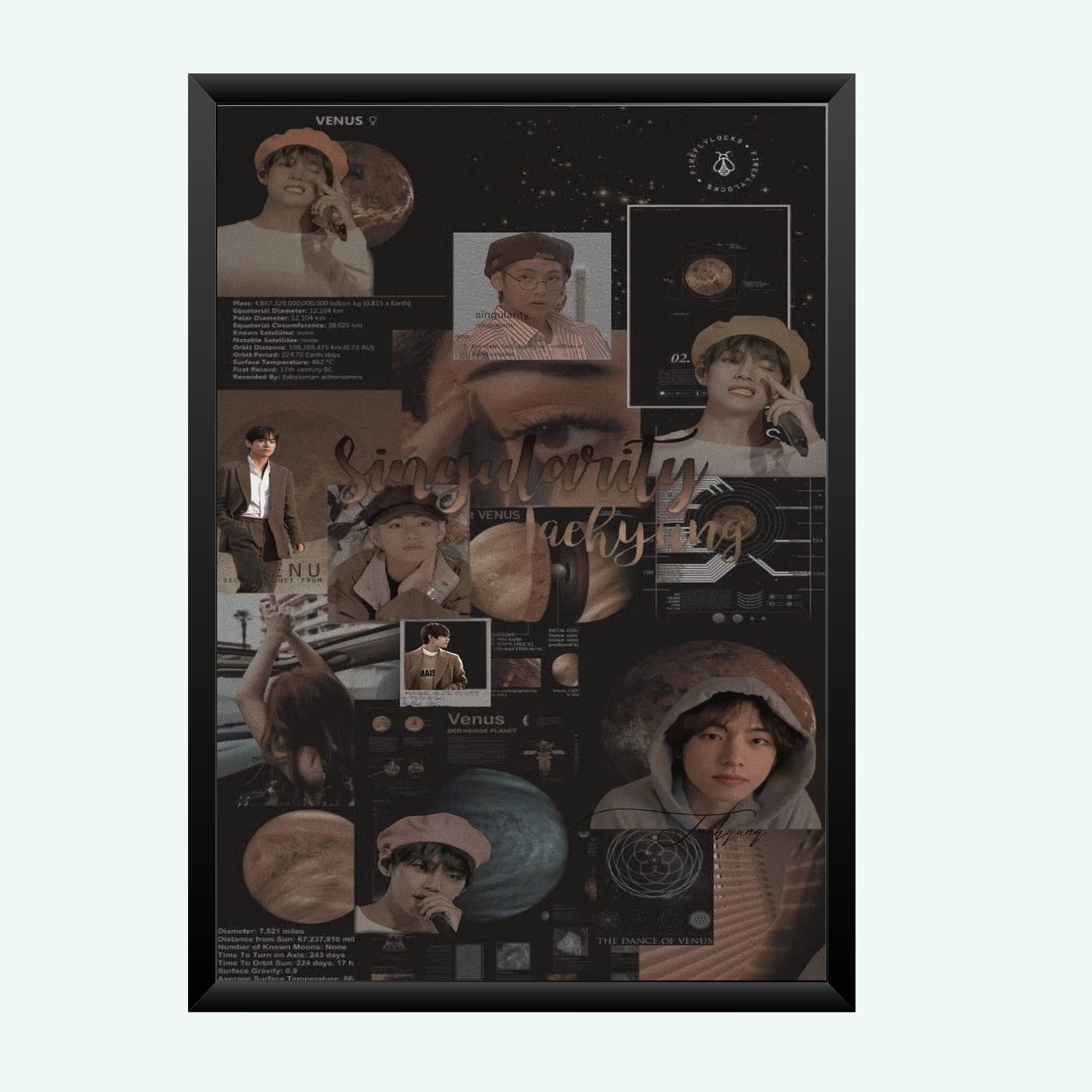 Nokkes Bts Army Bangtan Boy V suga J-Hope Jungkook Jin Jimin Rm 8X12 Inch Size Photo Frame Photo Home Office_bts4_11