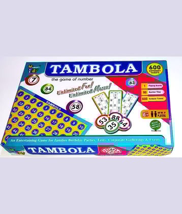 PETERS PENCE TAMBOLA SMART BOARD GAME WITH 600 TICKETS , 90 Number Tiles Party & Fun Board Game