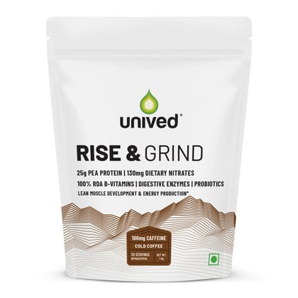 Unived Plant Protein with Coffee - Energy, Focus & Recovery Cold Coffee