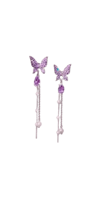 Sparkling Diamond Drop Earrings