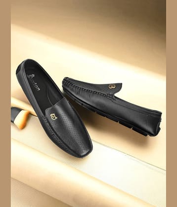 Buxton Loafers Black Men's Slip on Shoes
