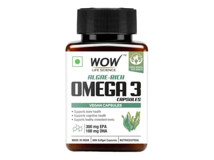 WOW Algae-rich Omega 3 Capsules - 60 N