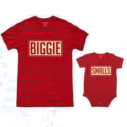 Biggie and Smalls-Half Romper / S / Red