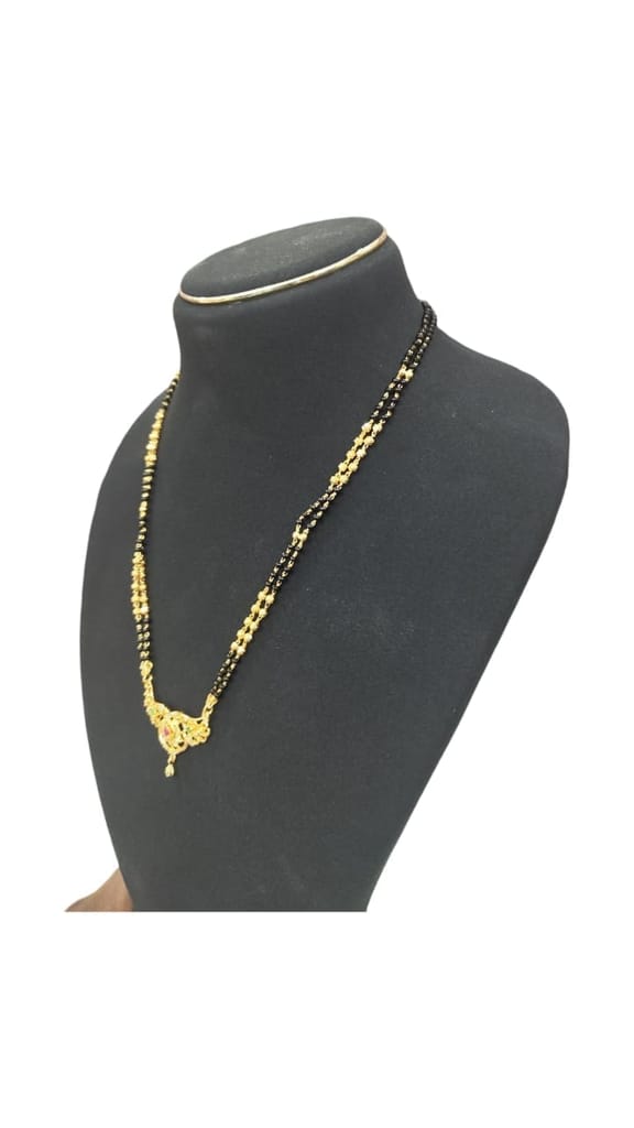 Gold Plated Traditional Indian Mangalsutra Necklace for Women