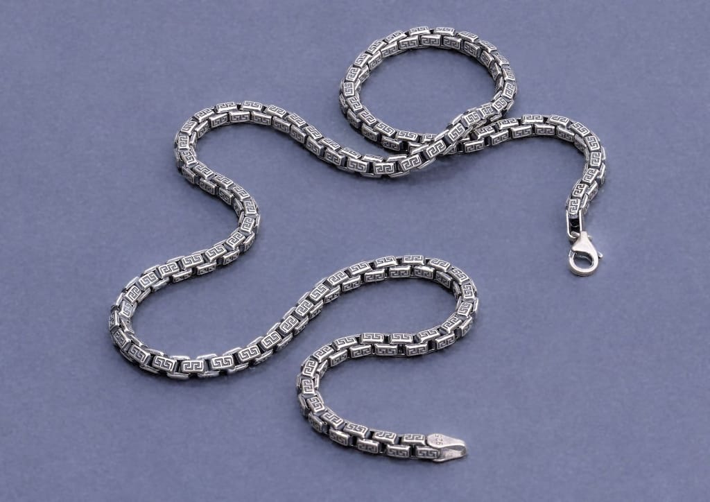 Greek Key Box Chain