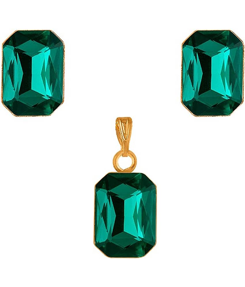 JFL - Jewellery For Less - Green Pendant set ( Pack of 1 )