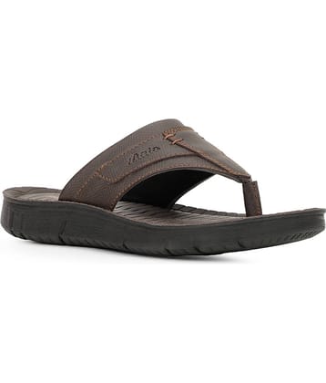 Bata Brown Men's Thong Flip Flop