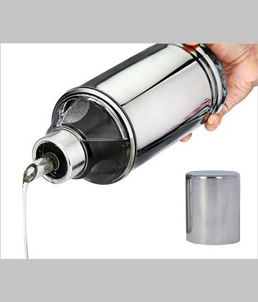 Dynore Oil Dropper Steel Oil Container/Dispenser Set of 1 750 mL