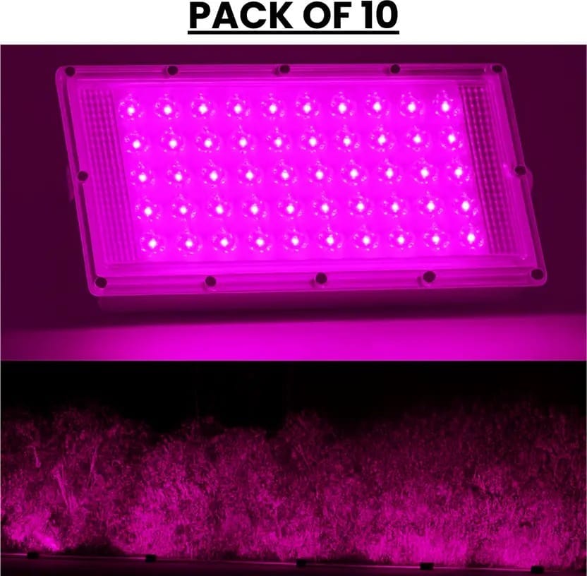 SPARKWORLD 50W BRICK LIGHT Flood Light Outdoor Lamp (Pink) | Colour: Pink (Pack of 10)