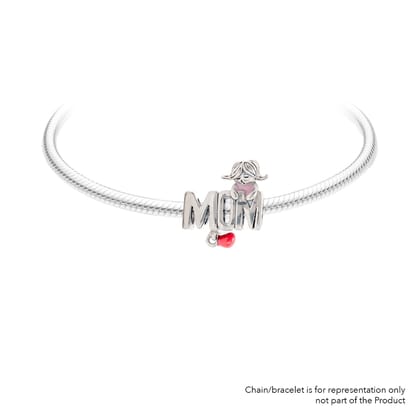Mom's Care | 925 Silver charms for Bracelets / Chain-Free / Silver / Modern
