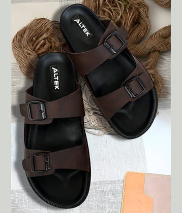 Altek Brown Men's Thong Flip Flop