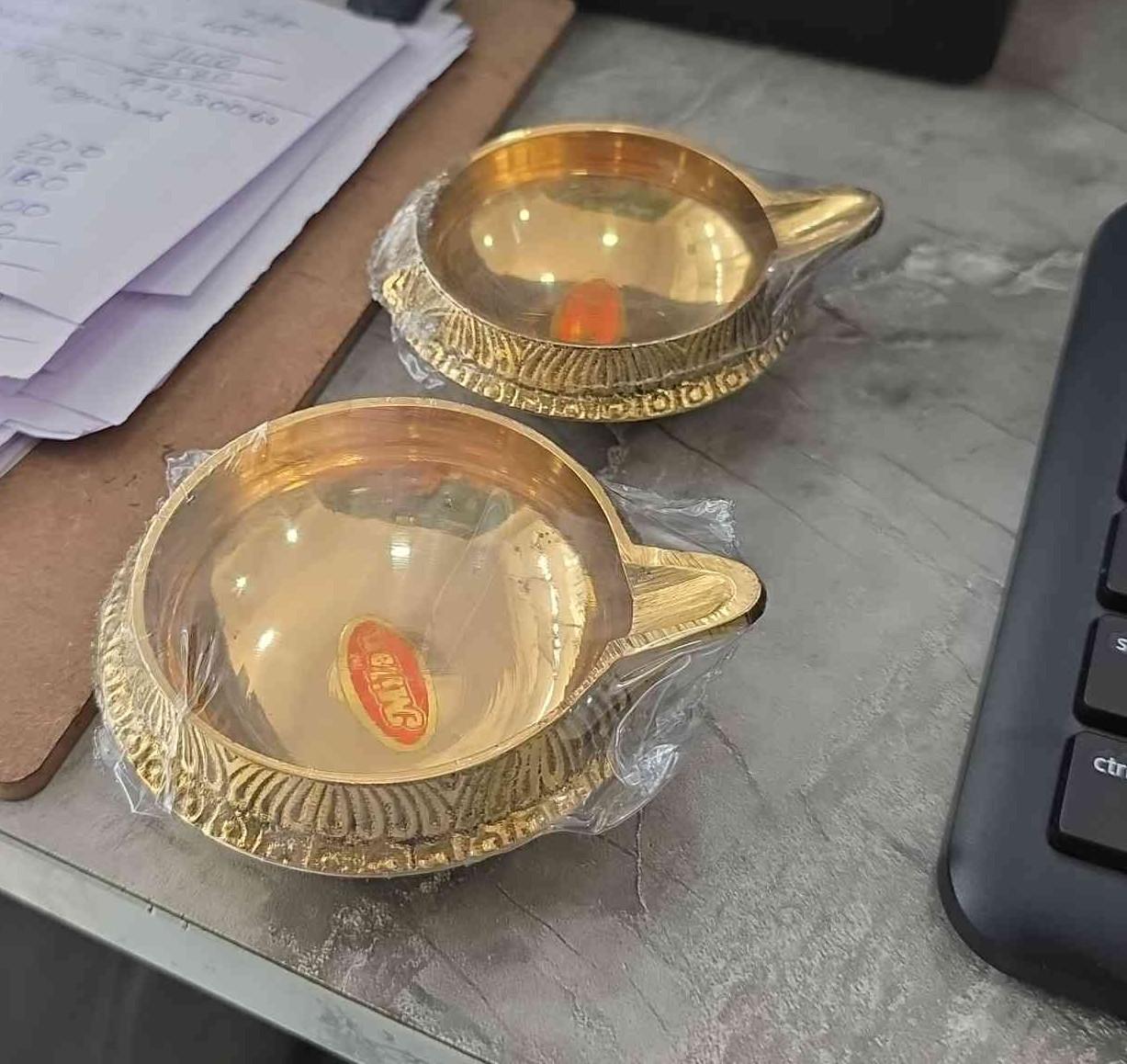 Pure Brass Kuber Akhand Diya