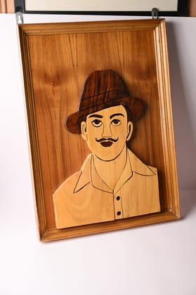 Bhagat Singh Wooden Painting