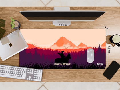 "REVENGE IS A FOOL'S GAME-  HUNTING DOWN" Gaming Mousepad- Elevate Your Gaming Experience-Extra Large (42CM X 90CM) / Plane